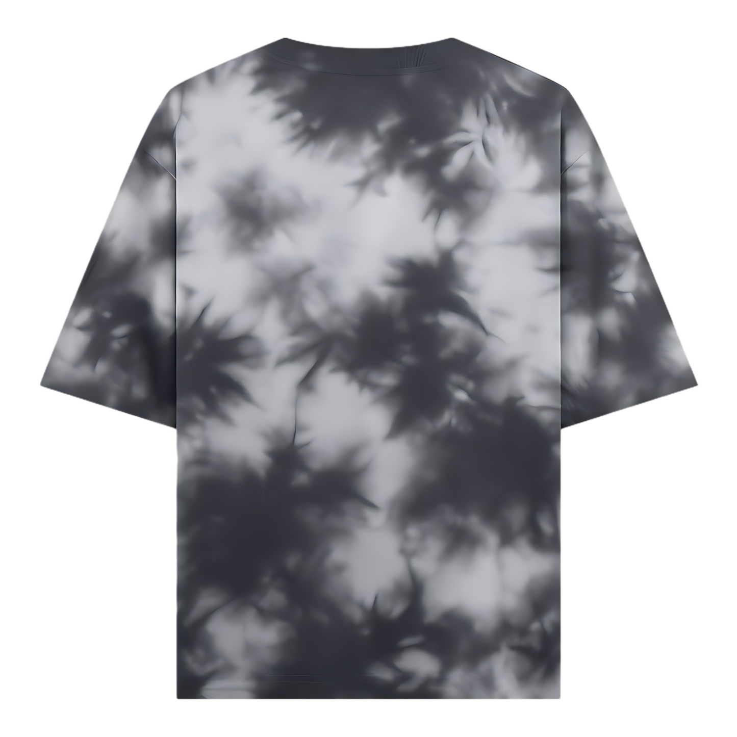 White/Black tie-dye oversized tee & shorts
