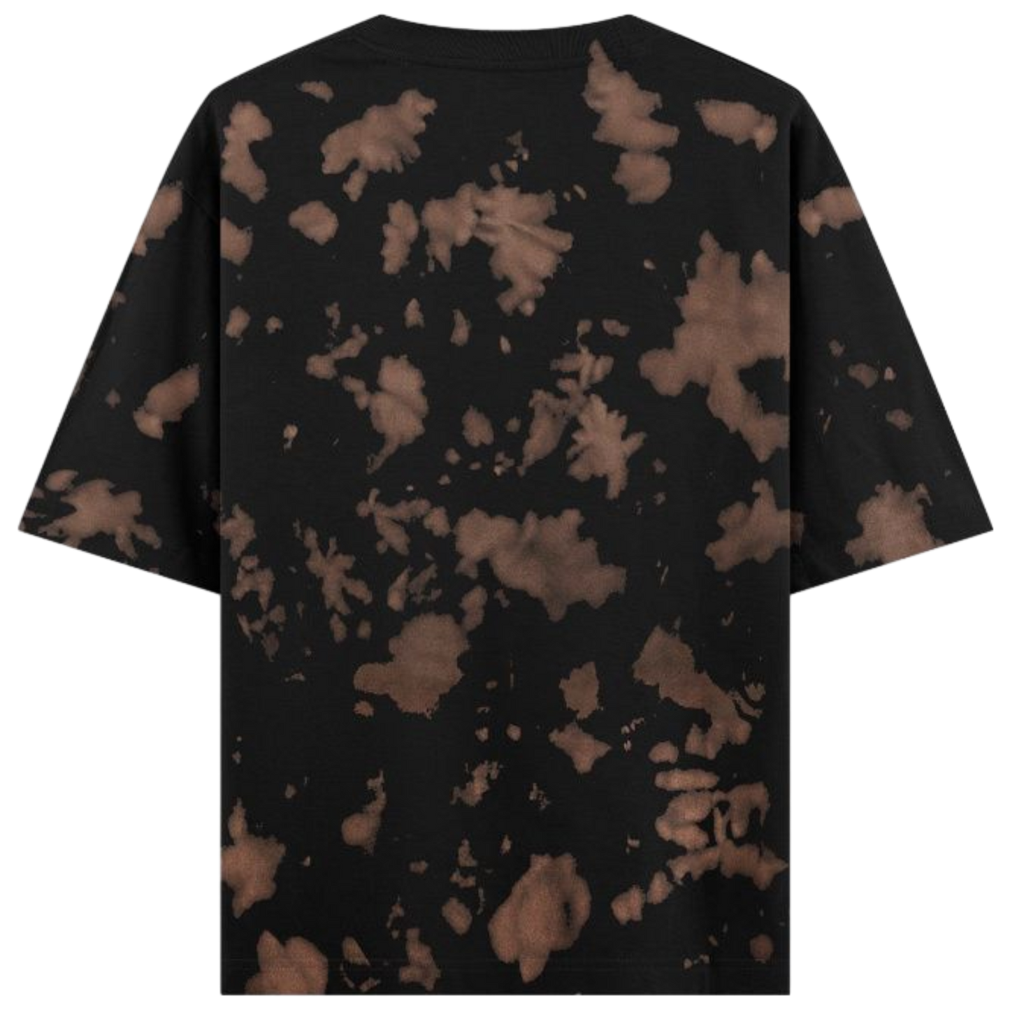 Black/Brown tie-dye oversized tee & shorts