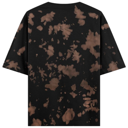 Black/Brown tie-dye oversized tee & shorts