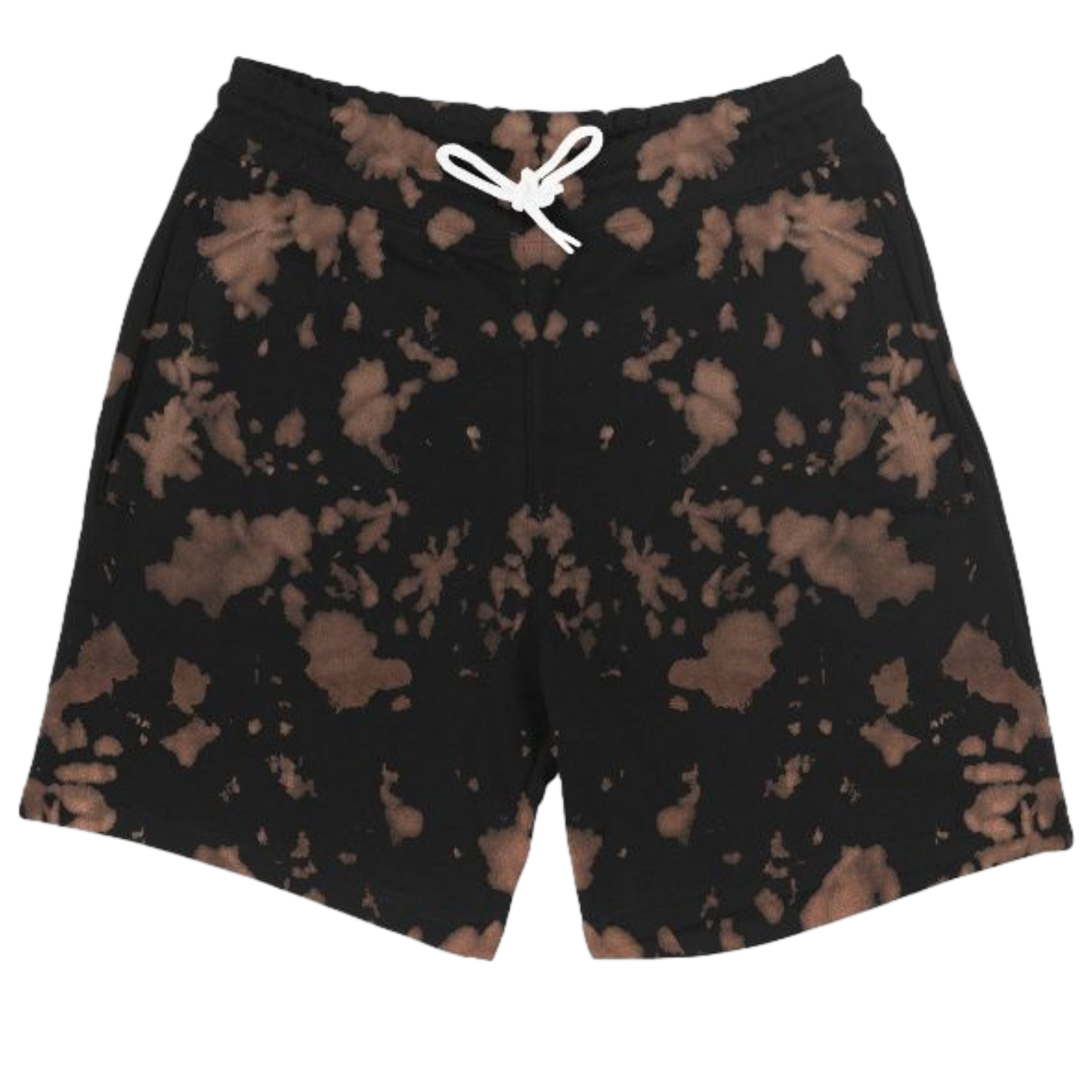 Black/Brown tie-dye oversized tee & shorts