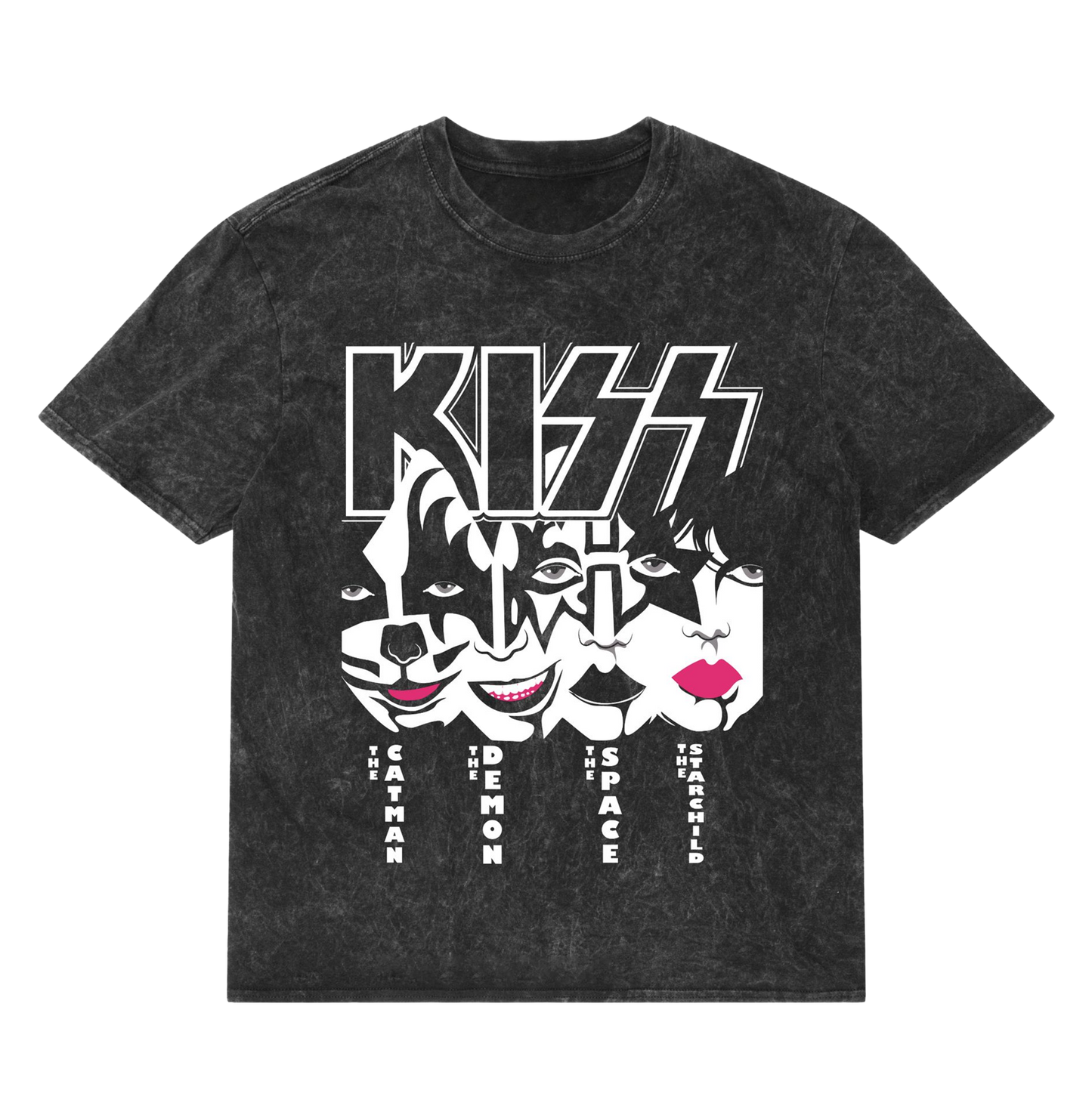 KISS 01 Acid Wash Oversized T shirt