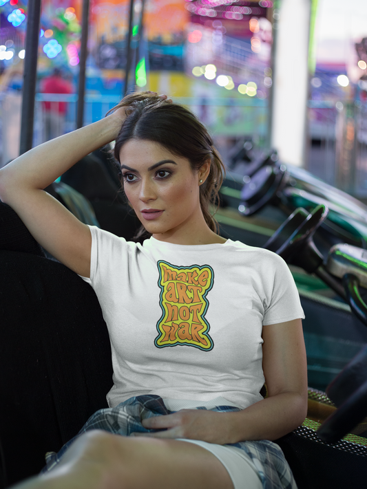 Make Art Not War Crop Top