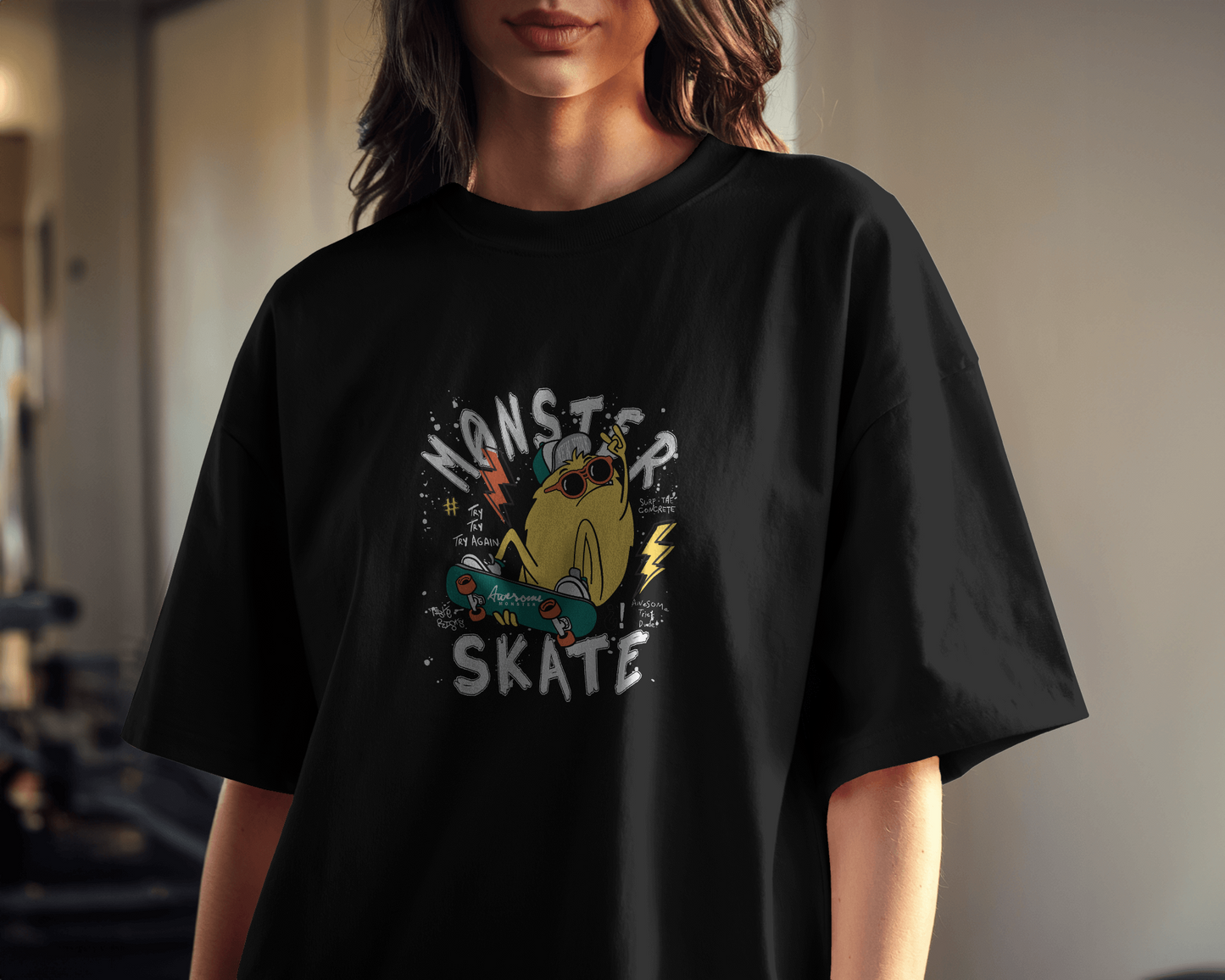 Monster Skate Oversized T shirt